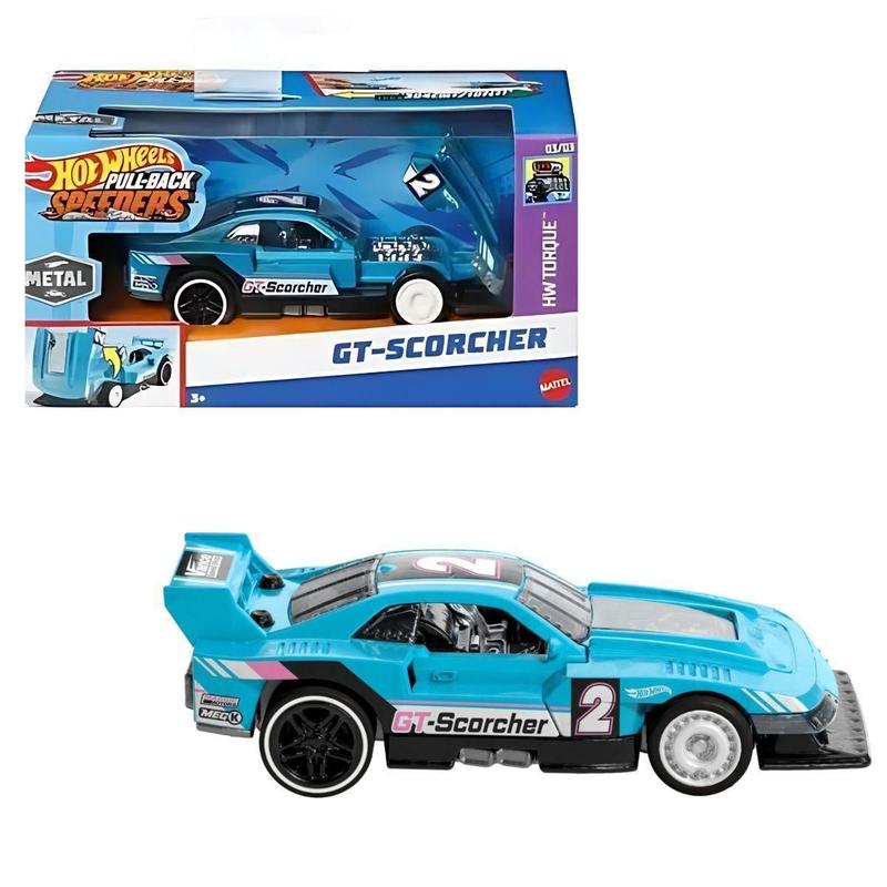 Carrinho Hot Wheels Gt-Scorcher Pull-Back Speeders 1:43 - Mattel